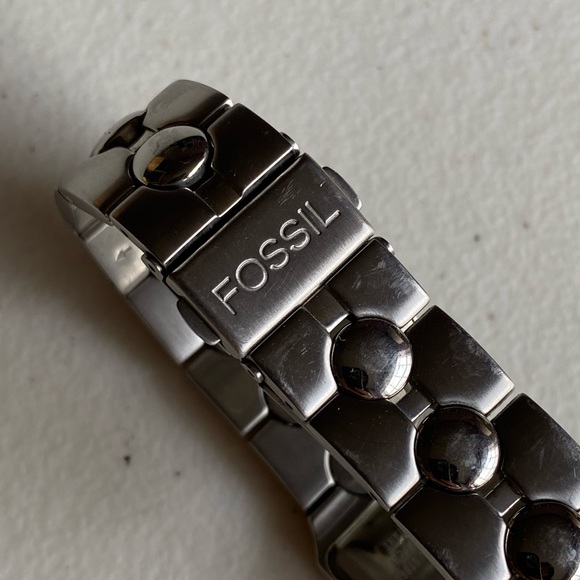 Fossil Arkitekt Diamond Tank Watch Woman Rectangle Silver Bracelet FS-2844 - Picture 5 of 12
